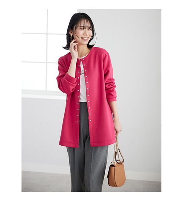 BELLUNA（ベルーナ）の「時短コーデ！ダンボール素材ロングカーデアンサンブル（アンサンブル）」｜詳細画像