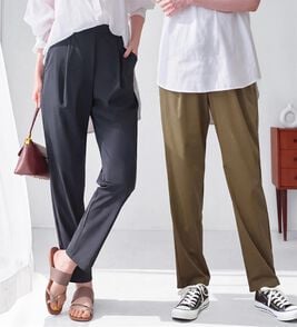 Viola e Viola（ヴィオラ エ ヴィオラ）の「【接触冷感】さらテロ楽のびテーパードパンツ【選べる２丈】（フルレングスパンツ）」