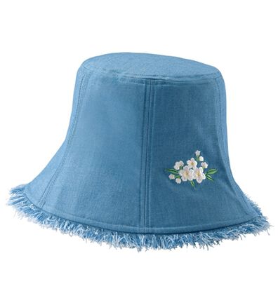 BELLUNA（ベルーナ）の「刺しゅうが可愛いフリンジデニムハット（帽子）」