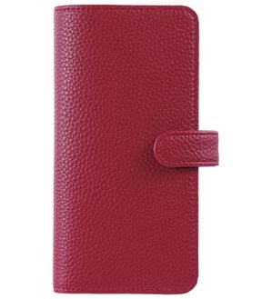 「コンパクトなカードケース（財布・パスケース）」｜ワインレッド