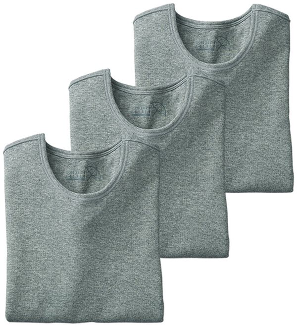 「＜アーノルド　パーマー＞至福の着心地柔らかガーゼインナー（メンズ肌着・インナーウェア）」｜グレー3枚組 半袖丸首