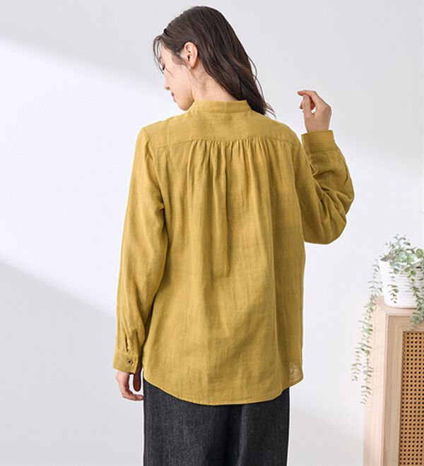 BELLUNA（ベルーナ）の「綿１００％ダブルガーゼオーバーブラウス（ブラウス）」｜詳細画像