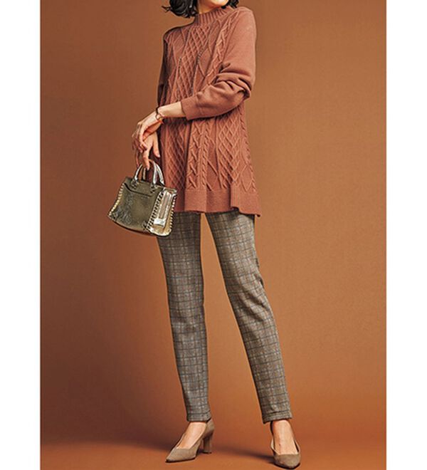 BELLUNA（ベルーナ）の「ポカポカすっきり！あったか裏ファーパンツ（フルレングスパンツ）」｜詳細画像