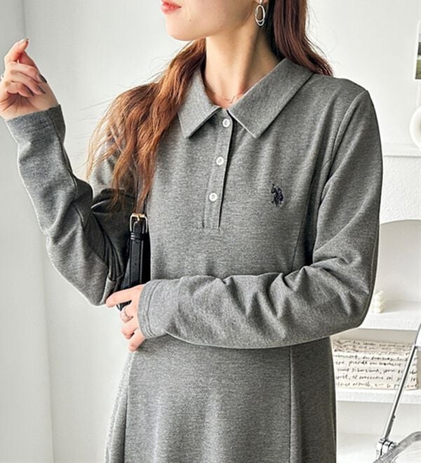 GeeRA（ジーラ）の「【U.S. POLO ASSN.】ポロ衿カットソーワンピース（その他ワンピース）」｜詳細画像