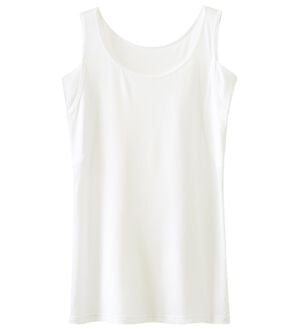LAVIENNE（ラヴィエンヌ）の「さらりラボ！冷たい！タンクトップ（肌着・インナーウェア）」｜オフホワイト