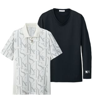 「＜ザ　ショップ　ティーケー＞ウインドテック　コンプレッション付ポロ（メンズポロシャツ）」｜ホワイト