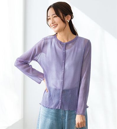 BELLUNA（ベルーナ）の「ラメシアーメロー使いカーディガン（その他カーディガン）」