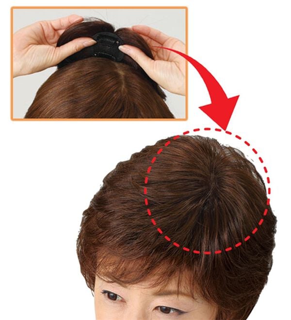 「人毛１００％　お買得　つむじピース（ウィッグ・ヘアピース・エクステ）」｜詳細画像