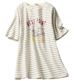 ルフラン（ルフラン）の「さらり快適！プリントゆるＴシャツ（Tシャツ）」｜オフ系