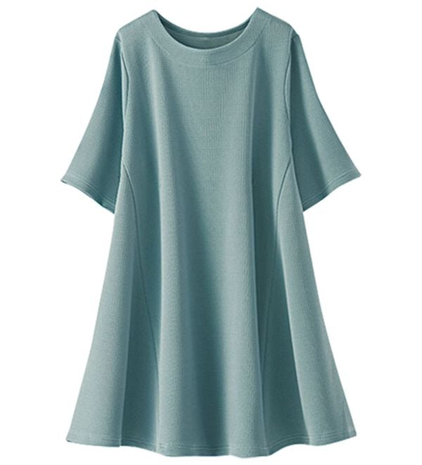 BELLUNA（ベルーナ）の「ひんやり！ポコポコエンボス素材－３ｋｇ見えチュニック（チュニック）」｜詳細画像