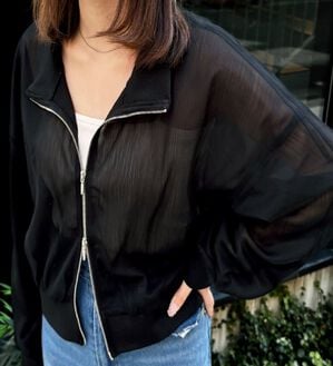 GeeRA（ジーラ）の「ショート丈チュールブルゾン（ブルゾン）」｜詳細画像