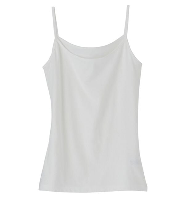 YU'NOW（ユナウ）の「【同色３枚セット】綿混ベーシックインナーキャミセット（肌着・インナーウェア）」｜ホワイト３枚