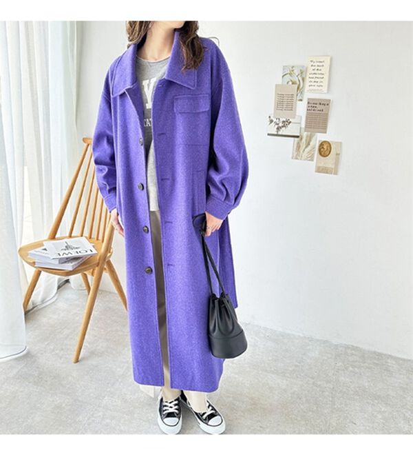 GeeRA（ジーラ）の「ポケットデザインステンカラーコート（ロングコート）」｜詳細画像