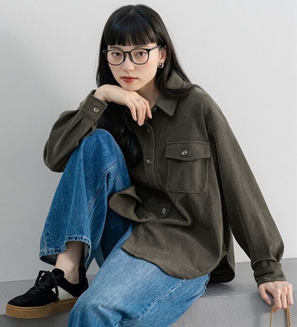 BELLUNA（ベルーナ）の「やわらかコーデュロイ素材シャツジャケット（その他ジャケット）」｜詳細画像