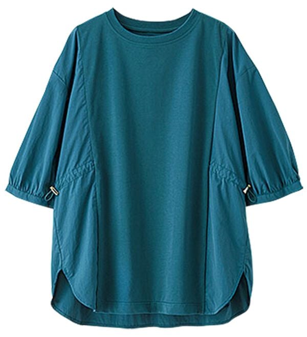 BELLUNA（ベルーナ）の「高見え！異素材切替ドロスト使いプルオーバー（カットソー）」｜詳細画像