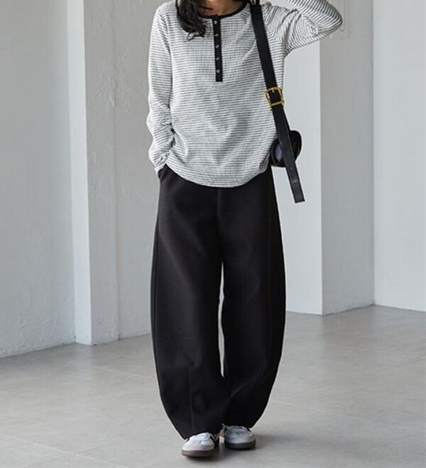 RANAN（ラナン）の「ヘンリーネックワッフルロンＴ（カットソー）」｜詳細画像