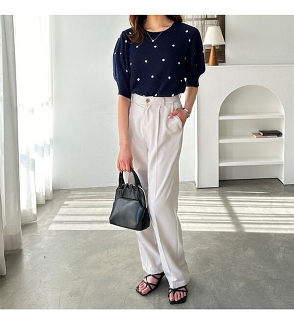 GeeRA（ジーラ）の「ドット柄ジャガードトップス（ニット・セーター）」｜詳細画像