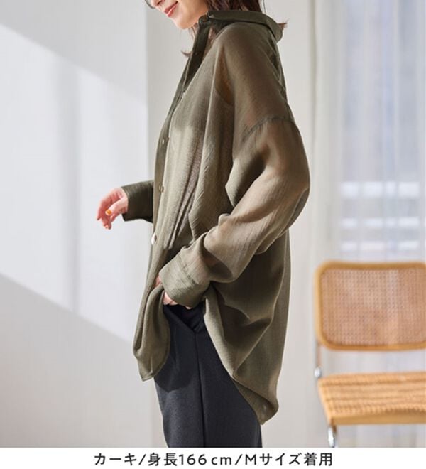 Viola e Viola（ヴィオラ エ ヴィオラ）の「シアーゆったりシャツ（シャツ）」｜詳細画像