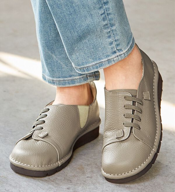 ルフラン（ルフラン）の「＜ラシーナコンフォート＞４Ｅサイドゴムレースアップシューズ（フラットシューズ）」｜詳細画像