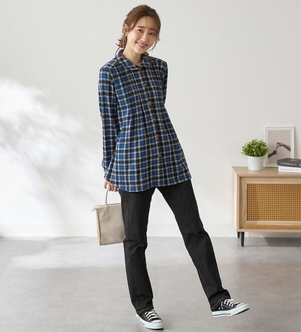 BELLUNA（ベルーナ）の「まるで着る毛布！静電防止付裏ファーブラウス（チュニック）」｜詳細画像