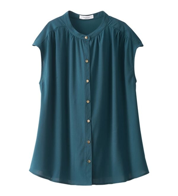 BELLUNA（ベルーナ）の「ギャザー使いフレンチスリーブブラウス（ブラウス）」｜詳細画像