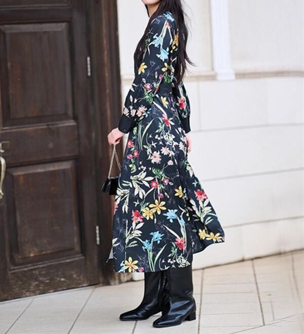 RANAN（ラナン）の「レトロフラワーシャツワンピース（プリントワンピース）」｜詳細画像