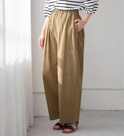 Viola e Viola（ヴィオラ エ ヴィオラ）の「綿１００％サイドポケットワイドパンツ（ワイドパンツ・ガウチョ）」