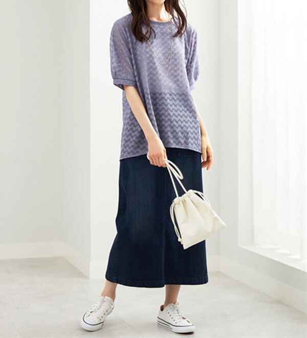 BELLUNA（ベルーナ）の「ラッセルレースパフ袖アンサンブル（アンサンブル）」｜詳細画像