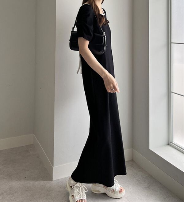 GeeRA（ジーラ）の「バックオープン配色リブワンピース（その他ワンピース）」｜詳細画像