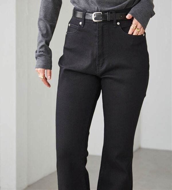 RANAN（ラナン）の「ストレッチフレアデニム（フルレングスパンツ）」｜詳細画像