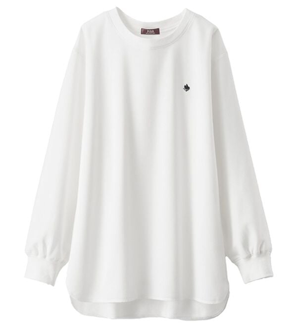 BELLUNA（ベルーナ）の「【ＰＯＬＯ　ＢＣＳ】ミニ裏毛素材デザイントップス（カットソー）」｜オフ白