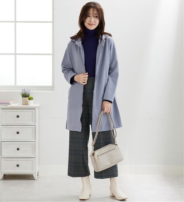 BELLUNA（ベルーナ）の「衿デザインロング丈パーカー（パーカー）」｜詳細画像