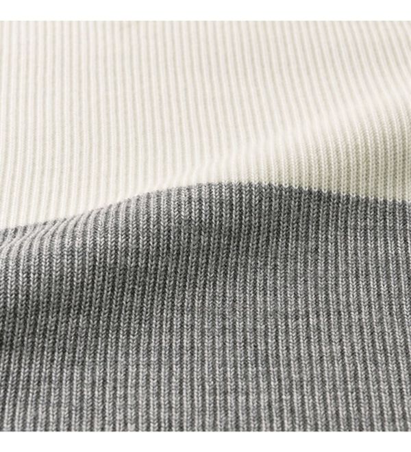 VINNO（ヴィノ）の「コットン混・配色インターシャニット（ニット・セーター）」｜詳細画像