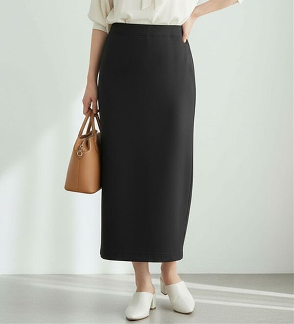 BELLUNA（ベルーナ）の「ポンチ素材きれい見えナロースカート（ロングスカート）」｜詳細画像