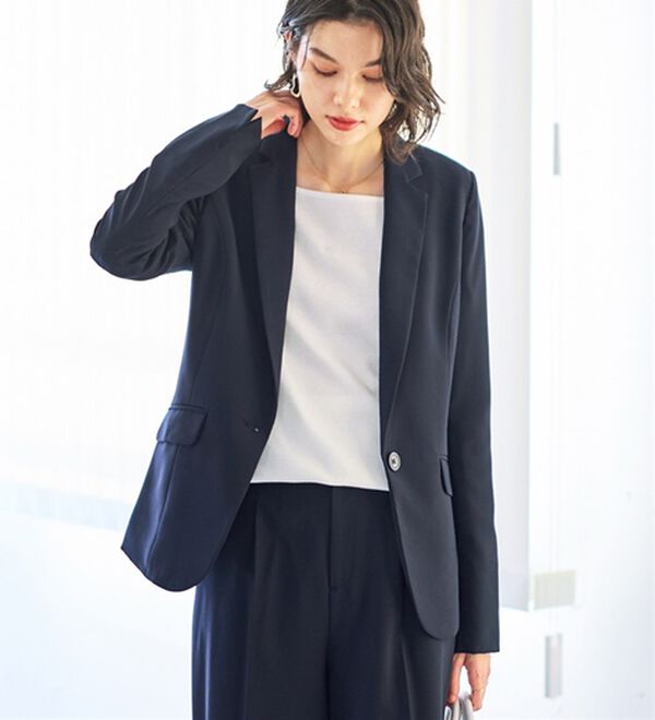 2点セット】選べるボトム！洗えて型くずれしないパンツスーツセット