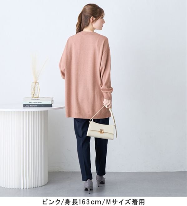 alotta（アロッタ）の「洗える！ゆるニットＶネックチュニック（チュニック）」｜詳細画像