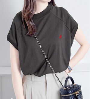 Viola e Viola（ヴィオラ エ ヴィオラ）の「【ビバリーヒルズポロクラブ】ワイドスリーブＴシャツ（Tシャツ）」｜インクブラック