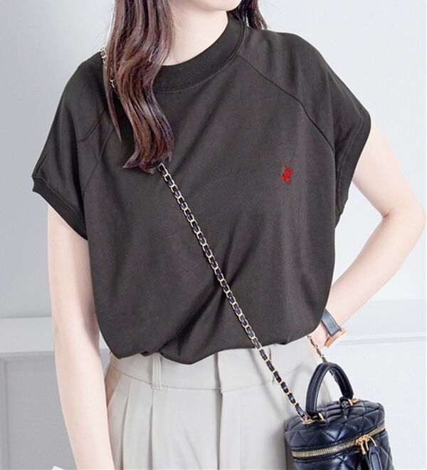 Viola e Viola（ヴィオラ エ ヴィオラ）の「【ビバリーヒルズポロクラブ】ワイドスリーブＴシャツ（Tシャツ）」｜インクブラック