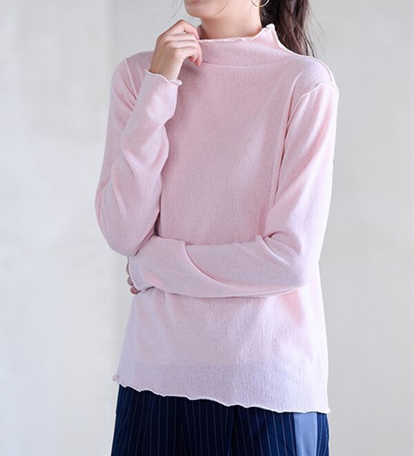 RANAN（ラナン）の「前後２ＷＡＹ！メロウ使いニットソーフリルプルオーバー（カットソー）」｜詳細画像