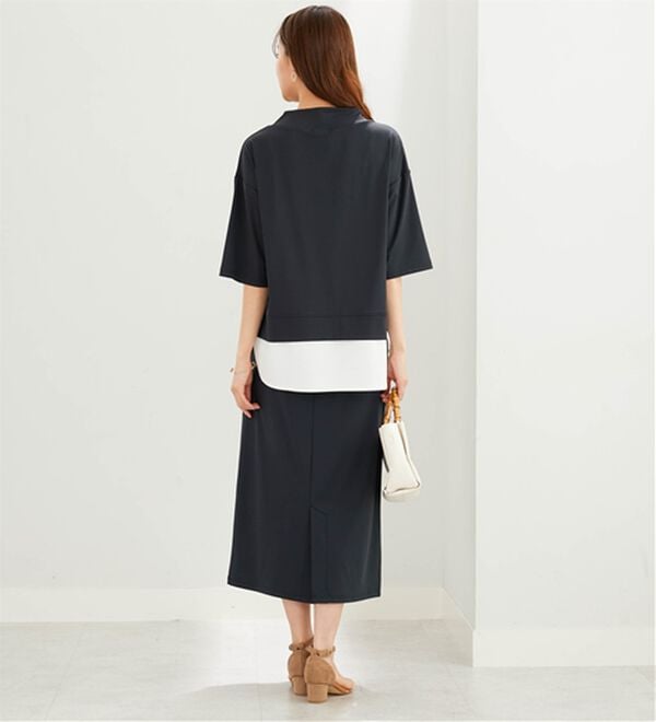 BELLUNA（ベルーナ）の「【セットアップ】重ね着風プルオーバー＆スカートセット（アンサンブル）」｜詳細画像