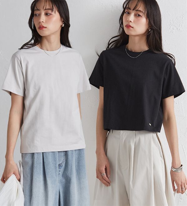 RANAN（ラナン）の「【5つの機能付】ひんやり着回し抜群ベーシックＴシャツ＜選べる着丈＞（Tシャツ）」｜詳細画像