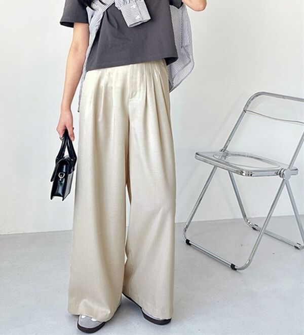 GeeRA（ジーラ）の「３タックワイドパンツ（フルレングスパンツ）」｜詳細画像