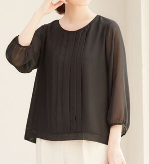 Viola e Viola（ヴィオラ エ ヴィオラ）の「タックデザインシフォンブラウス（ブラウス）」｜詳細画像