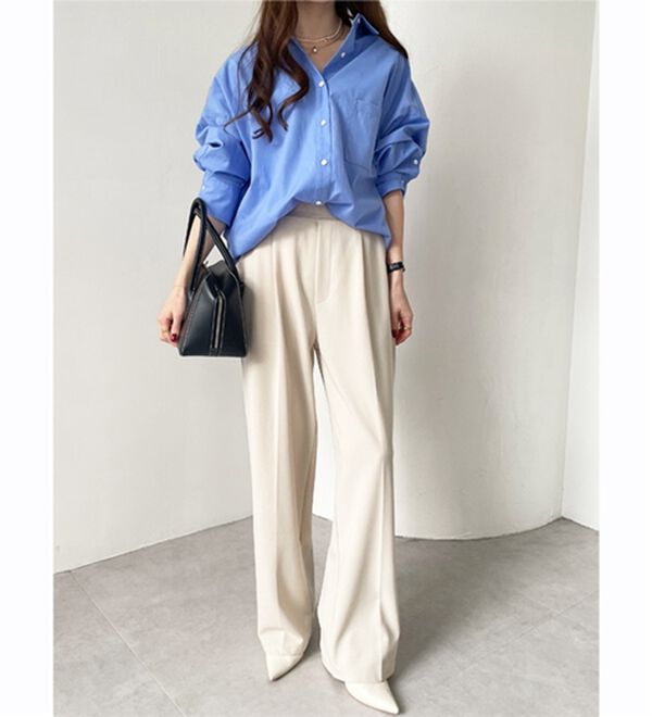 GeeRA（ジーラ）の「美脚魅せタックワイドスラックスパンツ（ワイドパンツ・ガウチョ）」｜詳細画像