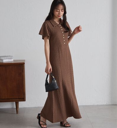 RANAN（ラナン）の「フレアスリーブマーメードポロワンピ（その他ワンピース）」