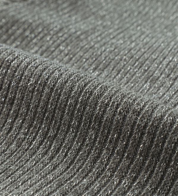 BELLUNA（ベルーナ）の「ラメ調リブ素材ペプラムカーディガン（ニットカーディガン）」｜詳細画像