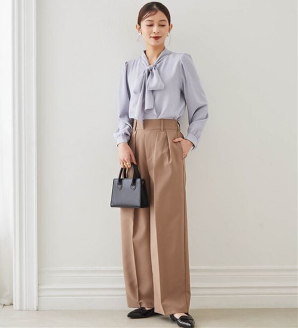 RANAN（ラナン）の「【UV・イージーケア機能付】ボウタイリボンブラウス（ブラウス）」｜詳細画像