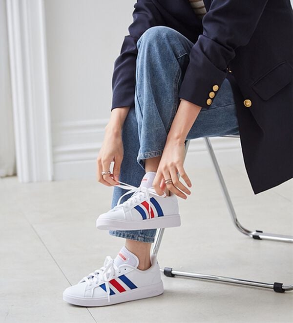 RANAN（ラナン）の「＜ａｄｉｄａｓ＞ＧＲＡＮＤＣＯＵＲＴＢスニーカー（スニーカー）」｜詳細画像