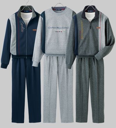 「カルビア　お買得！毎日活躍デザインホームスーツ（メンズルームウェア）」