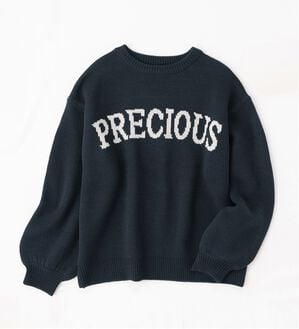 Viola e Viola（ヴィオラ エ ヴィオラ）の「ゆるシルエットロゴデザインニットトップス（ニット・セーター）」｜詳細画像